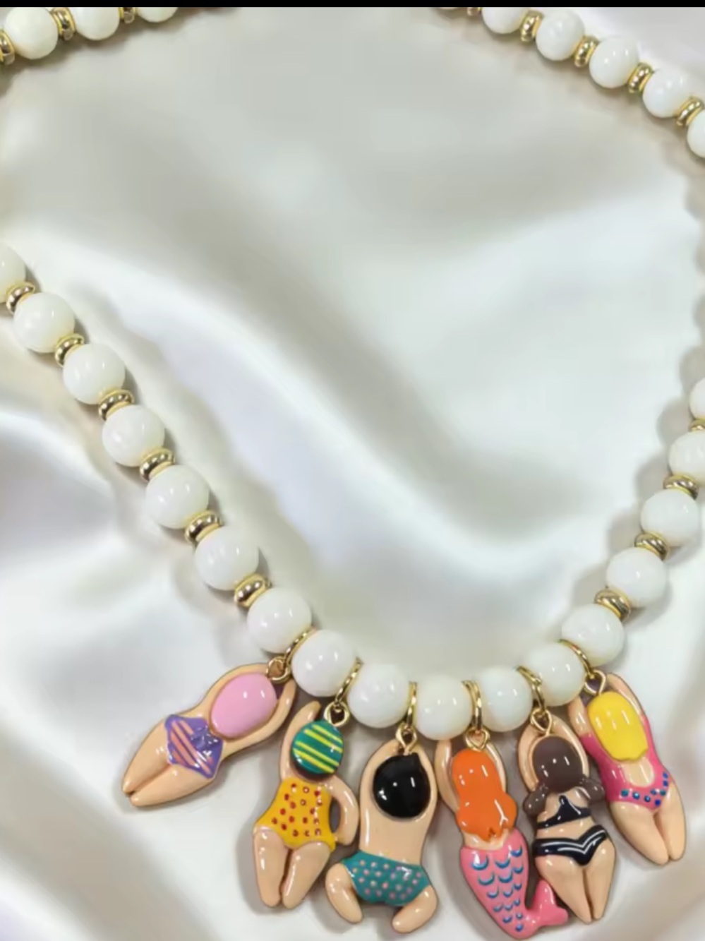 Beach Babes Charm Summer Necklace